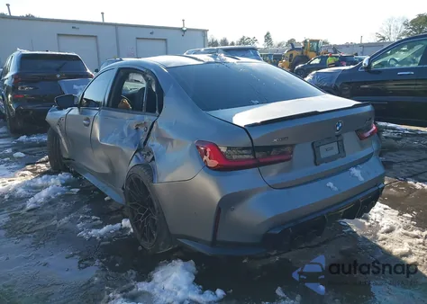 2024 BMW M3 Competition xDrive из США, поврежденный, VIN WBS43AY0XRFS91712